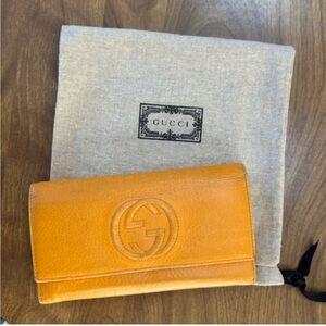 Authentic Golden Gucci Bifold wallet